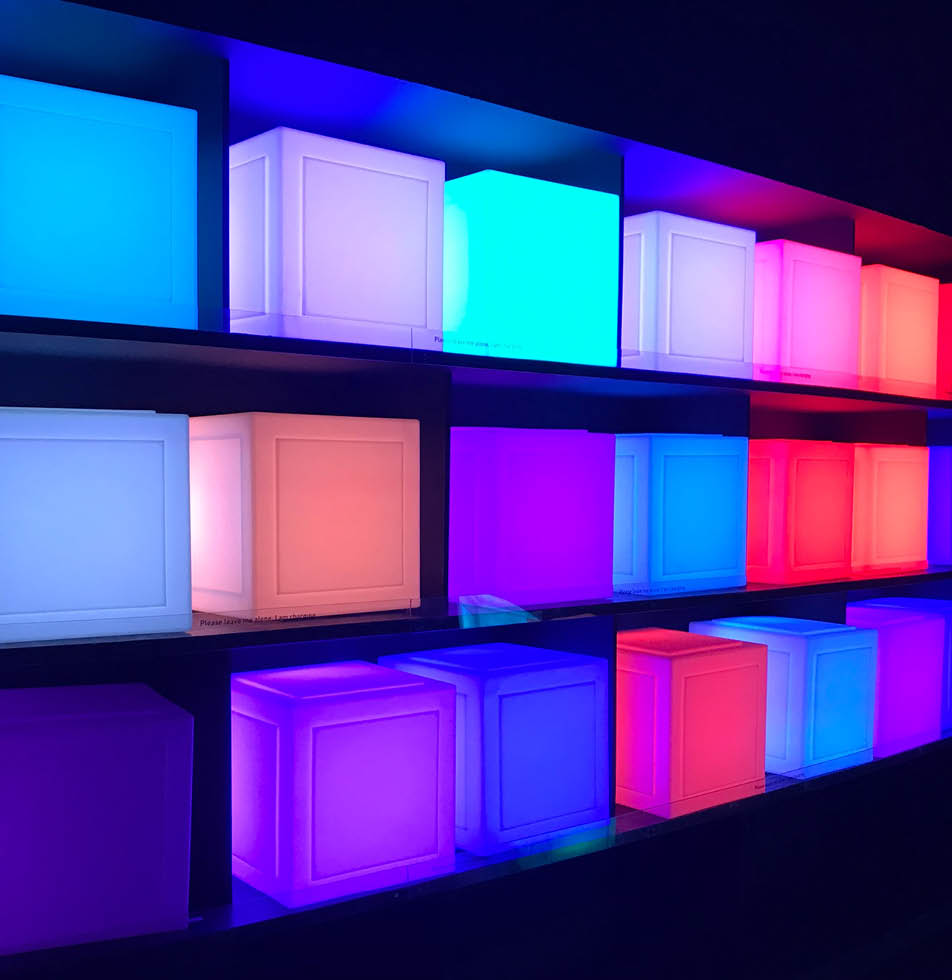 Multi coloured cubes