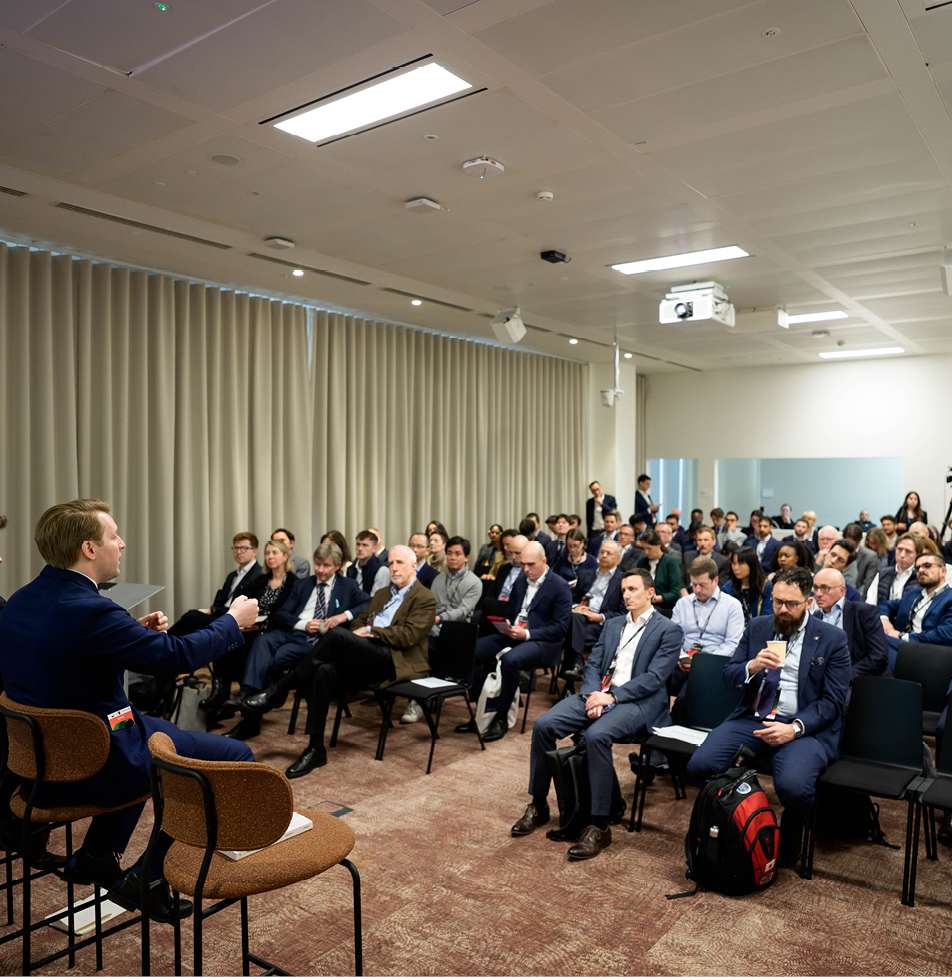 Guests enjoying a conference session